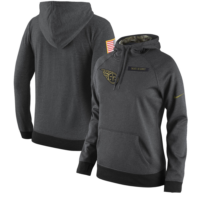 Women NFL Tennessee Titans  Nike Olive Salute To Service Hoodie